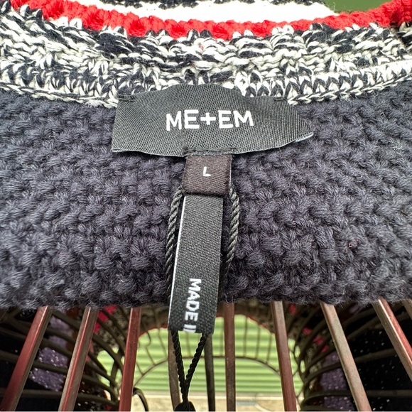 ME+EM Colorblock Stripe Knit Sleeveless Sweater Vest Size L - Picture 9 of 12